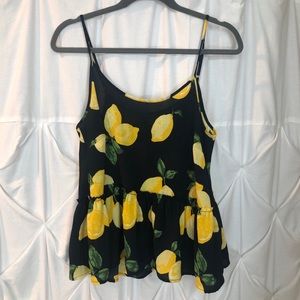 Lemon Spaghetti Strap Tank